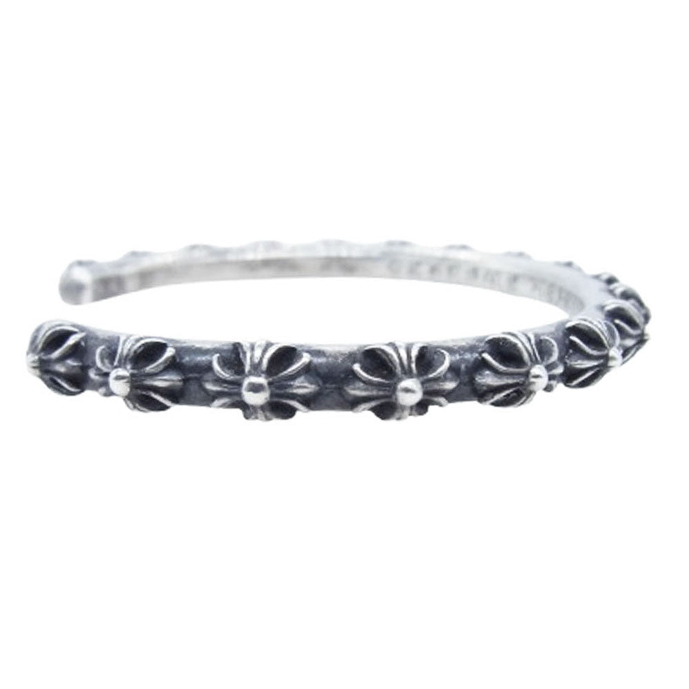 CHROME HEARTS クロムハーツ（原本無） BANGLE CROSS クロス バンド バングル ブレスレット シルバー系【中古】