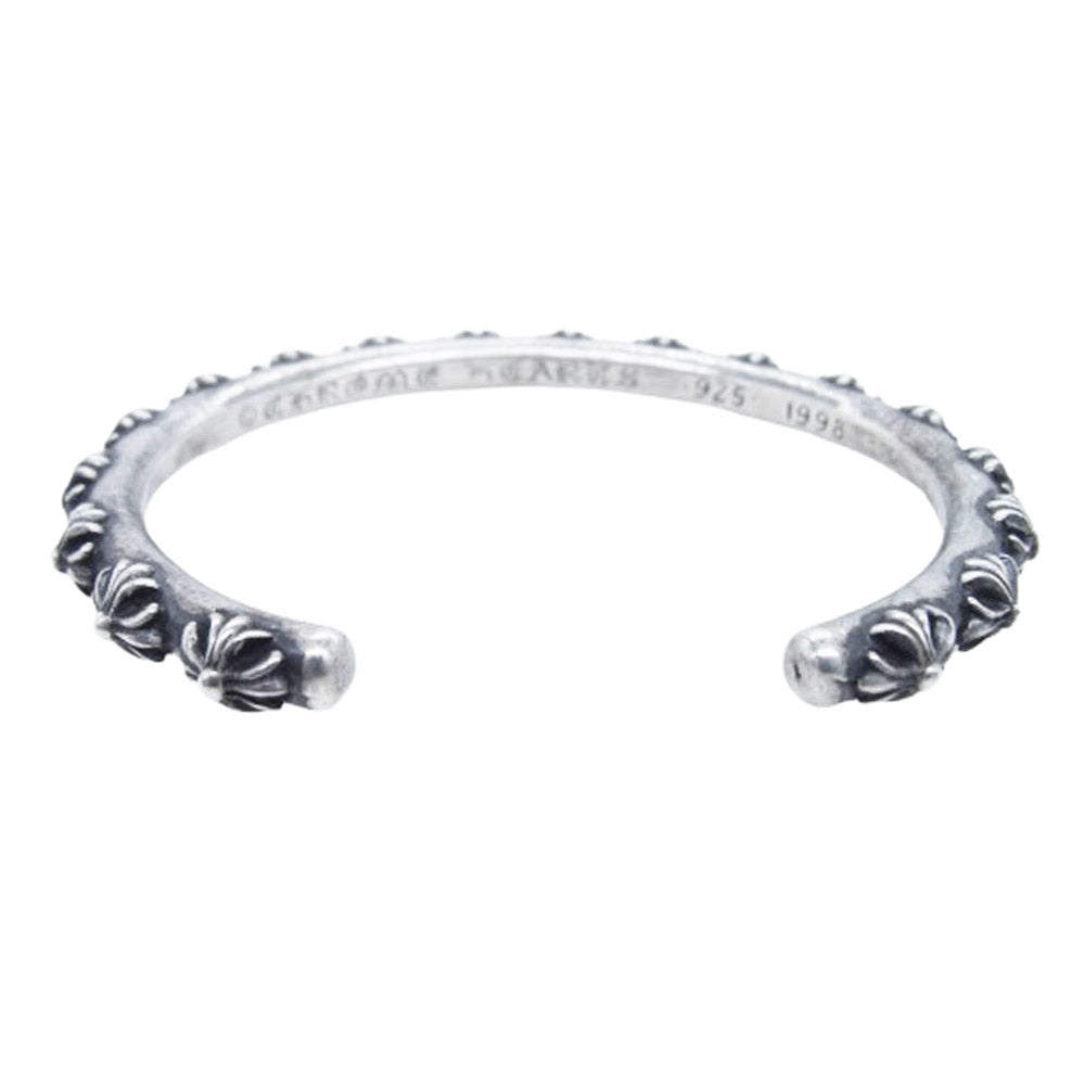 CHROME HEARTS クロムハーツ（原本無） BANGLE CROSS クロス バンド バングル ブレスレット シルバー系【中古】