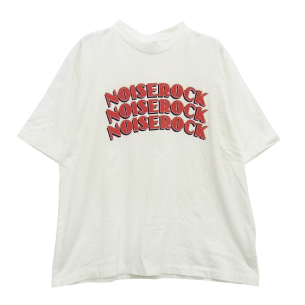 ブラームスルートストック bROOTS24S34 NOISE ROCK Print Tee WIDE プリントTシャツ カットソー ホワイト系 2【中古】