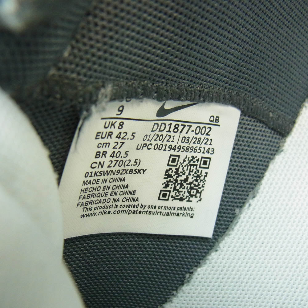 NIKE ナイキ DD1877-002 ×Sacai Blazer Low Iron Grey サカイ ブレーザー ロー アイアン グレー スニーカー グレー系 27cm【中古】