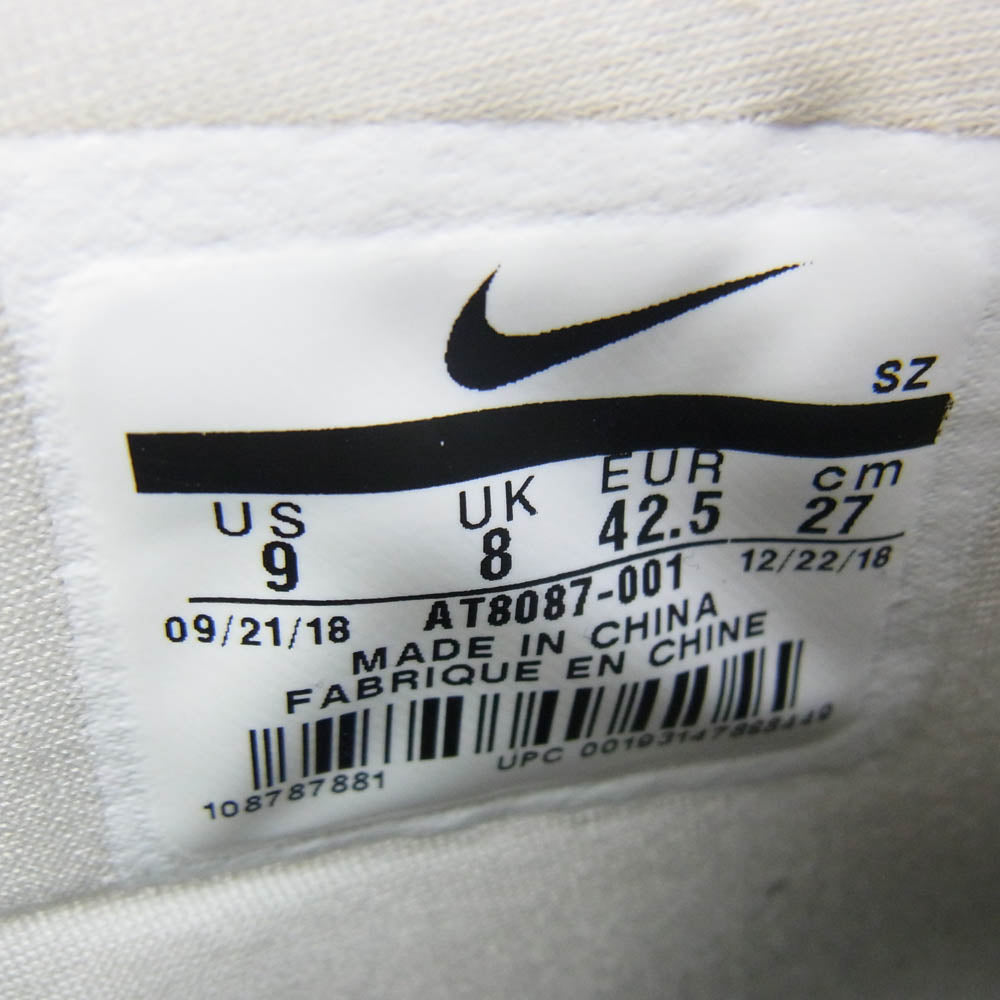 NIKE ナイキ AT8087-001 Fear Of God Air Raid Light Bone フィアオブゴッド エアレイド ライト ボーン ハイカットスニーカー ライトグレー系 27cm【中古】