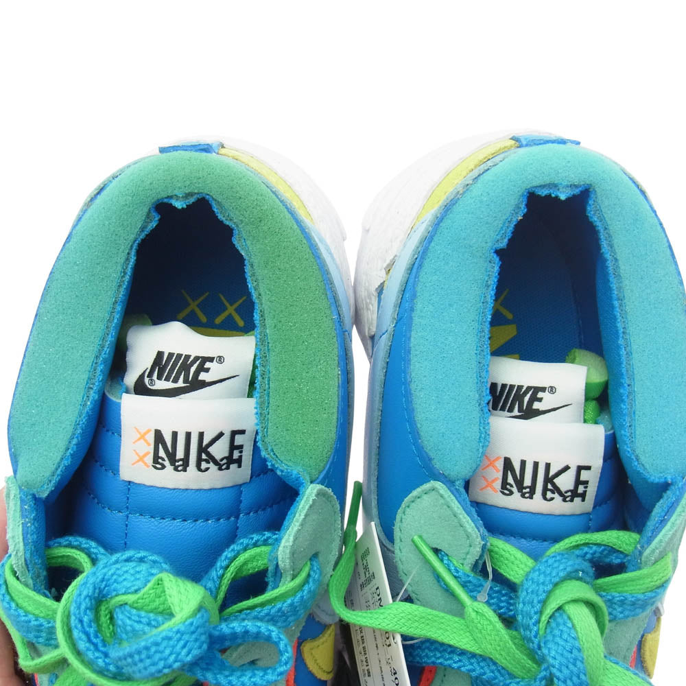 NIKE ナイキ KAWS × sacai Blazer Low Neptune Blue カウズ サカイ ブレーザー ロー ネプチューンブルー スニーカー ブルー系 27cm【美品】【中古】