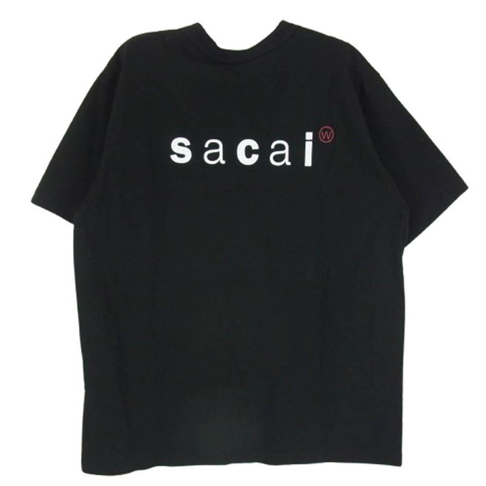 Sacai サカイ 25SS 25-0928S WTAPS SACAI PRINT T-SHIRT SS COTTON ダブルタップス 半袖 Tシャツ カットソー ブラック系 4【中古】