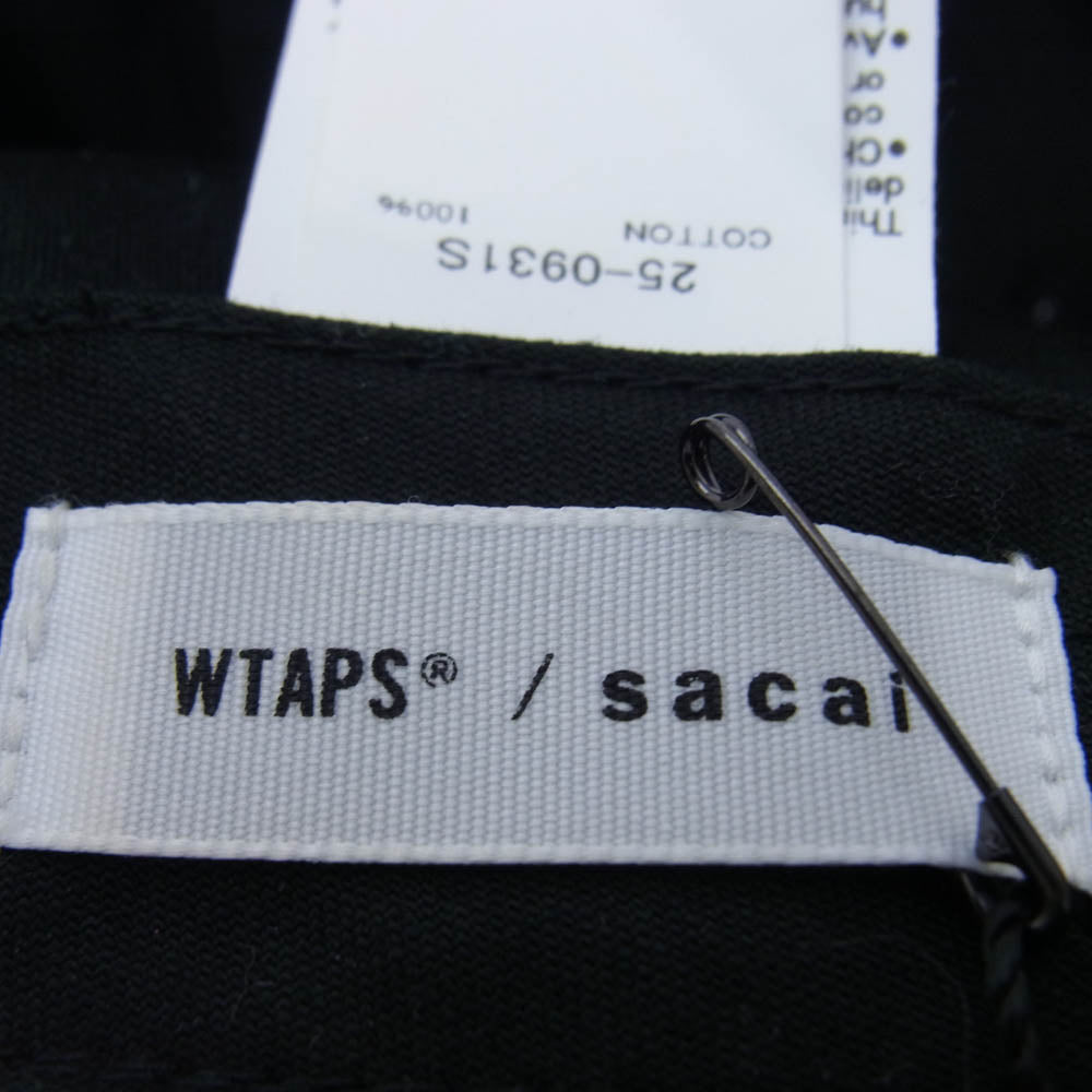 Sacai サカイ 25SS 25-0931S × WTAPS Cotton Back Satin Cap ダブルタップス コットン バック サテン キャップ ブラック系【中古】
