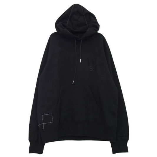 Sacai サカイ 25SS 25-0925S × WTAPS ダブルタップス Flock Print Hoodie フロック プリント フーディー プルオーバーパーカー ブラック系 3【中古】