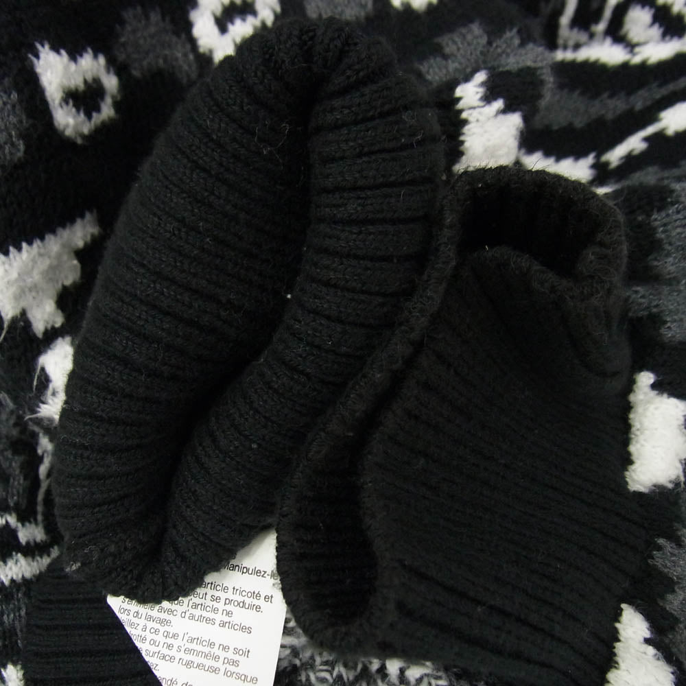 Sacai サカイ 22SS 22-02694M Bandana Knit Blouson バンダナ ジップデザイン ウール ニット ブルゾン ブラック系 ホワイト系 グレー系 2【中古】
