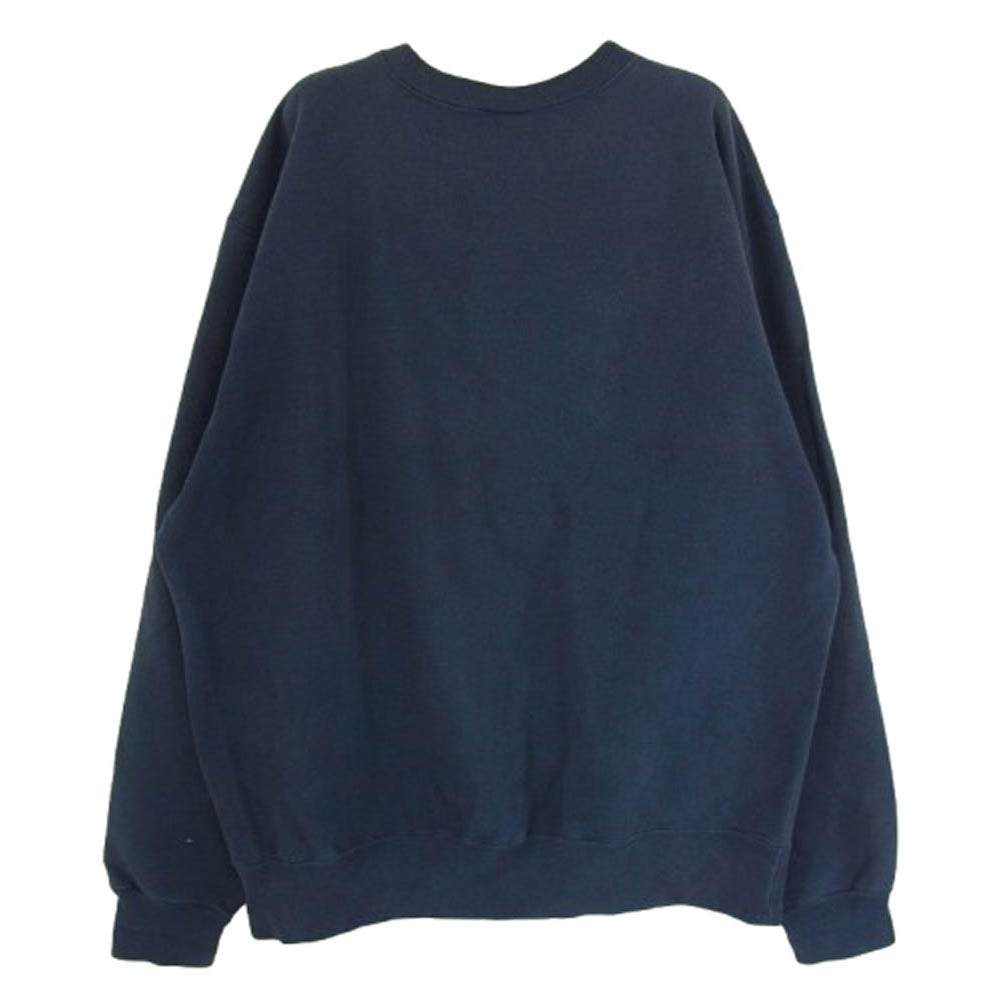 Champion チャンピオン 90年代 USA製 青刺繍タグ後期 刺繍 プルオーバー スウェット ネイビー系 XL【中古】