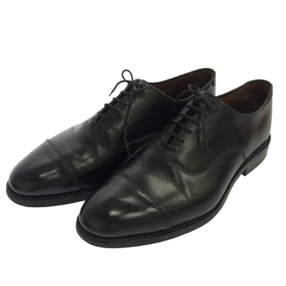 ALLEN EDMONDS アレンエドモンズ 内羽根 ストレートチップ キャップトゥ レザー シューズ ブラック系 9D【中古】