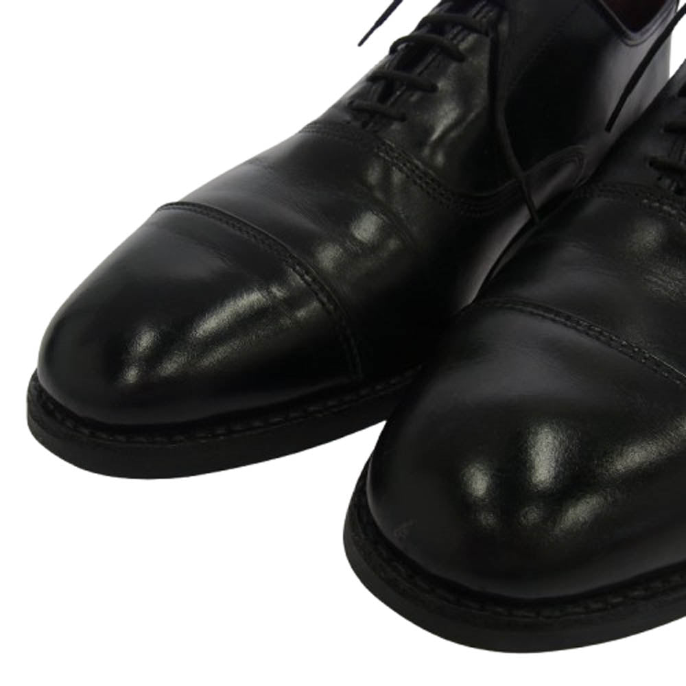 ALLEN EDMONDS アレンエドモンズ 内羽根 ストレートチップ キャップトゥ レザー シューズ ブラック系 9D【中古】