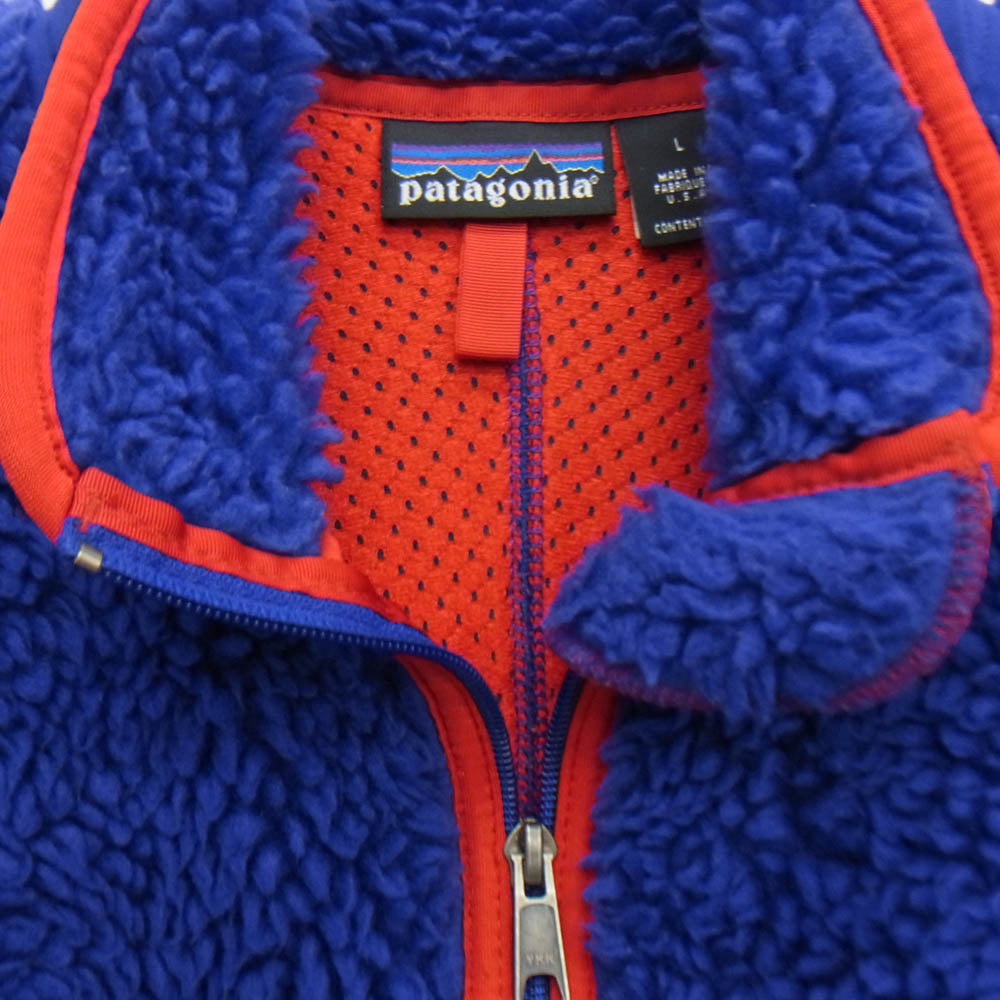 patagonia パタゴニア 23024 00年製 USA製 CLASSIC RETRO CARDIGAN クラシック レトロ カーディガン フリース ジャケット ブルー系 L【中古】