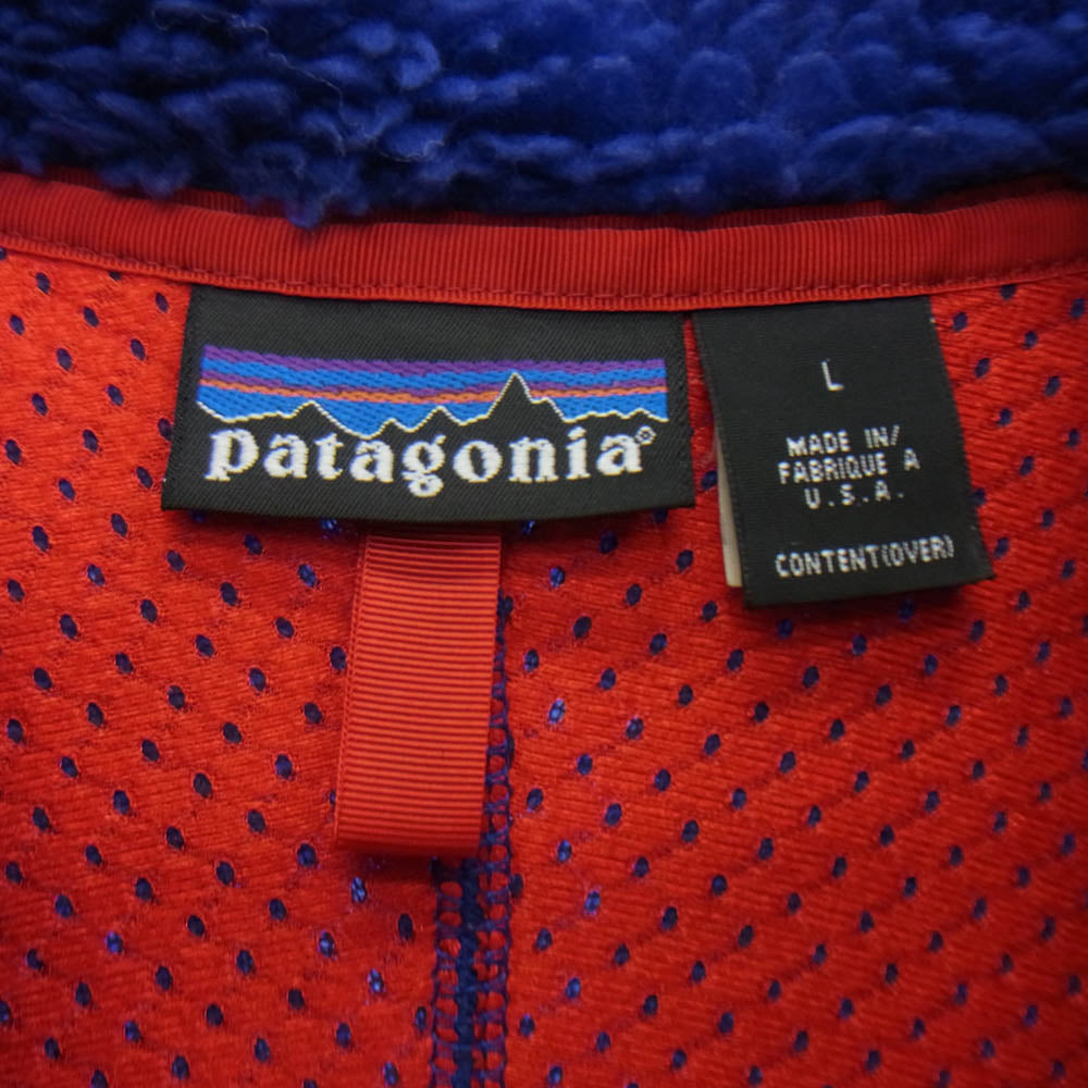 patagonia パタゴニア 23024 00年製 USA製 CLASSIC RETRO CARDIGAN クラシック レトロ カーディガン フリース ジャケット ブルー系 L【中古】
