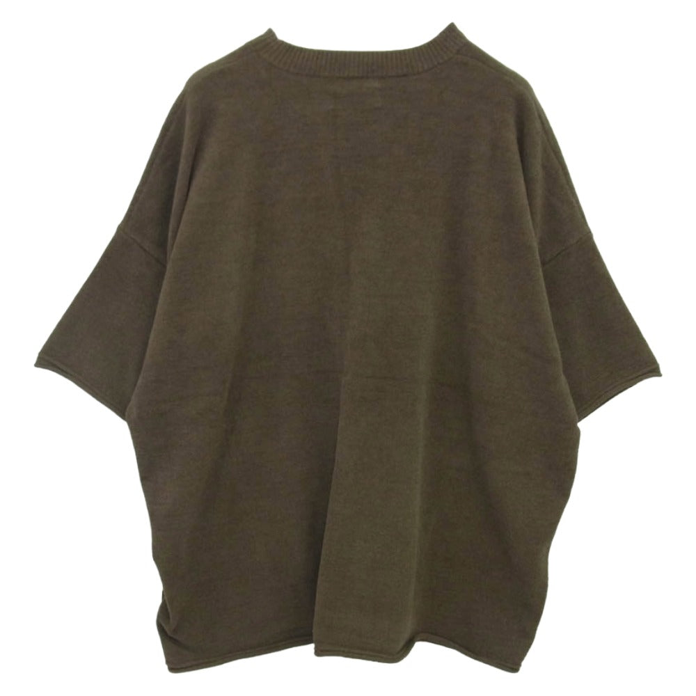 WIND AND SEA ウィンダンシー WDS-NSTW-08 × nestwell ネストウェル パイル地 ロゴプリント Tシャツ 半袖カットソー モカ系 3【新古品】【未使用】【中古】