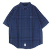 DESCENDANT ディセンダント 221TQDS-SHM07 PLAID SS SHIRT STANDARD チェック柄 ボタンダウン 半袖シャツ ブラック系 ネイビー系 3【新古品】【未使用】【中古】