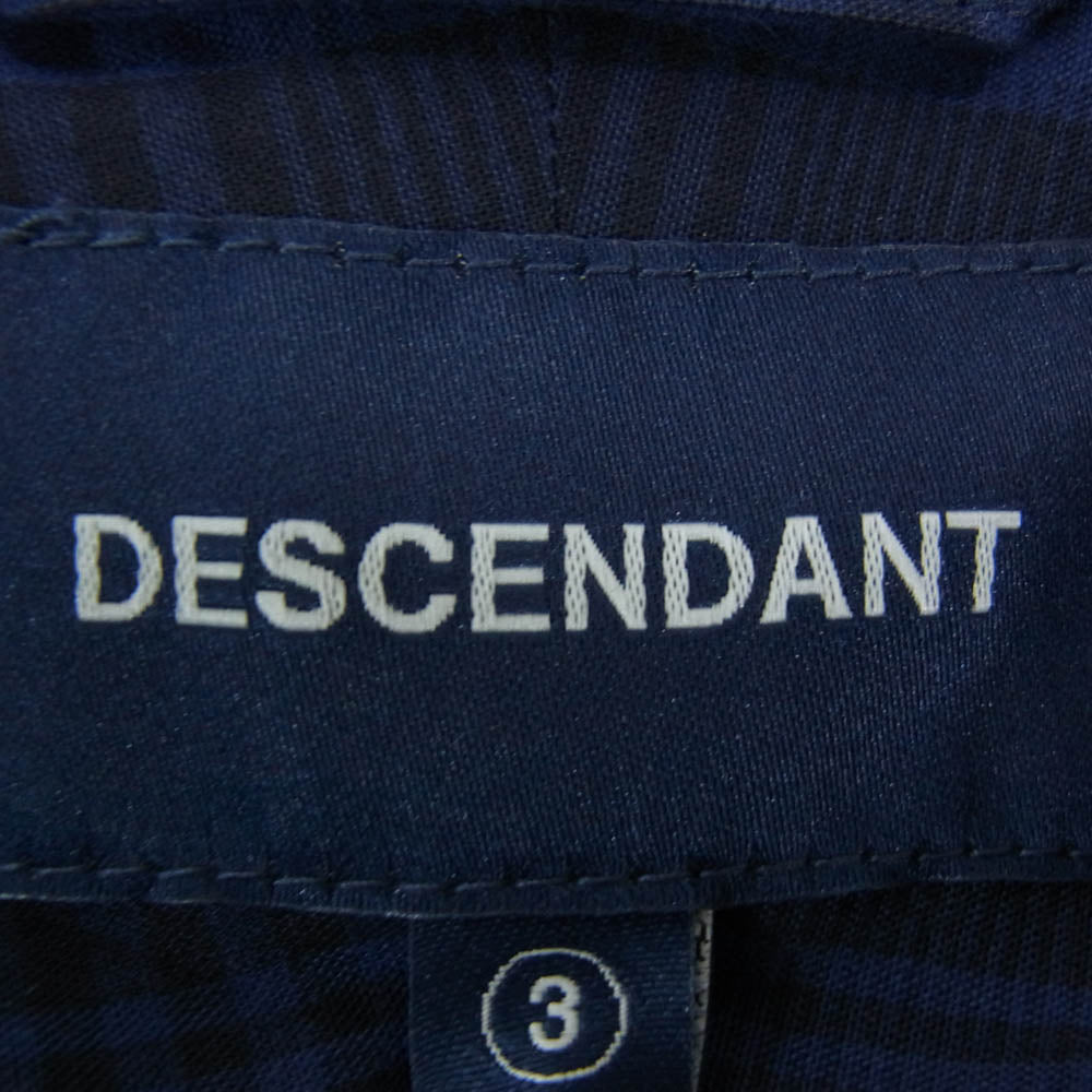 DESCENDANT ディセンダント 221TQDS-SHM07 PLAID SS SHIRT STANDARD チェック柄 ボタンダウン 半袖シャツ ブラック系 ネイビー系 3【新古品】【未使用】【中古】