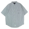 DESCENDANT ディセンダント 21SS 211BRDS-SHM08 TRUMAN B.D SS SHIRT ストライプ ボタンダウン 半袖シャツ グレー系 ホワイト系 2【新古品】【未使用】【中古】