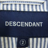 DESCENDANT ディセンダント 21SS 211BRDS-SHM08 TRUMAN B.D SS SHIRT ストライプ ボタンダウン 半袖シャツ グレー系 ホワイト系 2【新古品】【未使用】【中古】