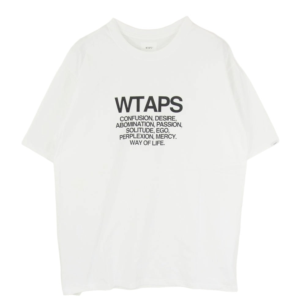 WTAPS ダブルタップス 22SS 221PCDT-ST02S INGREDIENTS TEE フロントプリント Tシャツ 半袖カットソー ホワイト系 04【新古品】【未使用】【中古】