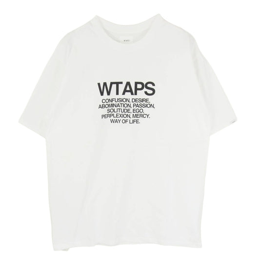 WTAPS ダブルタップス 22SS 221PCDT-ST02S INGREDIENTS TEE フロントプリント Tシャツ 半袖カットソー ホワイト系 04【新古品】【未使用】【中古】