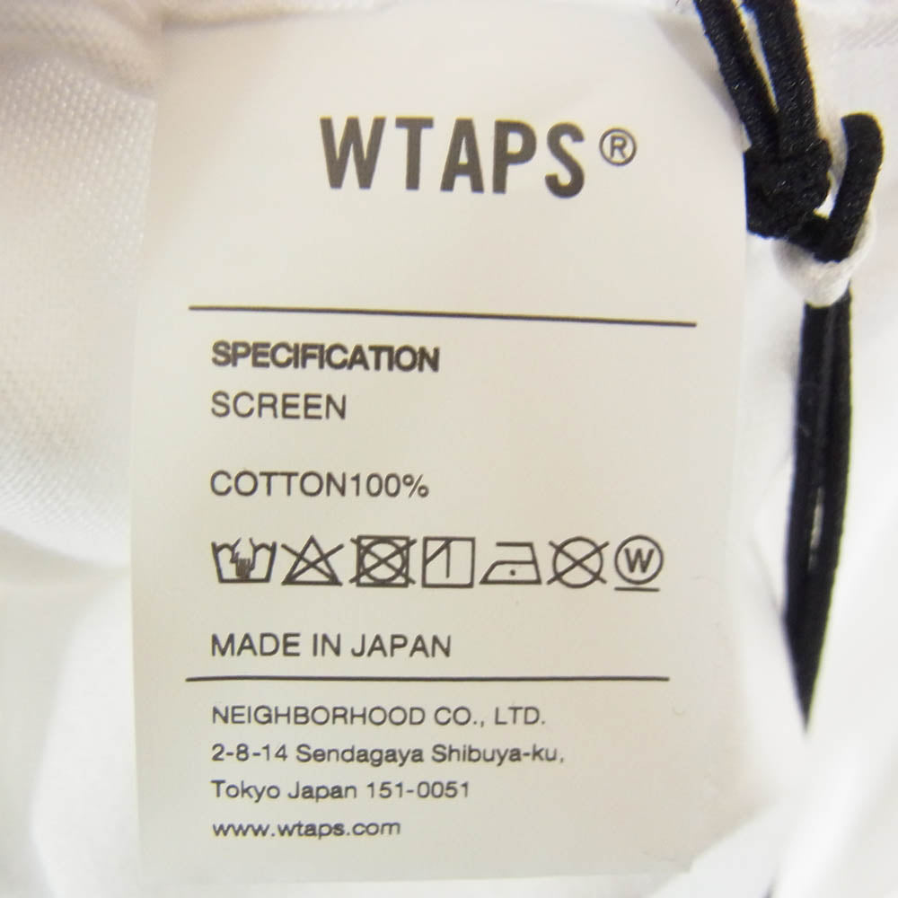 WTAPS ダブルタップス 22SS 221PCDT-ST02S INGREDIENTS TEE フロントプリント Tシャツ 半袖カットソー ホワイト系 04【新古品】【未使用】【中古】