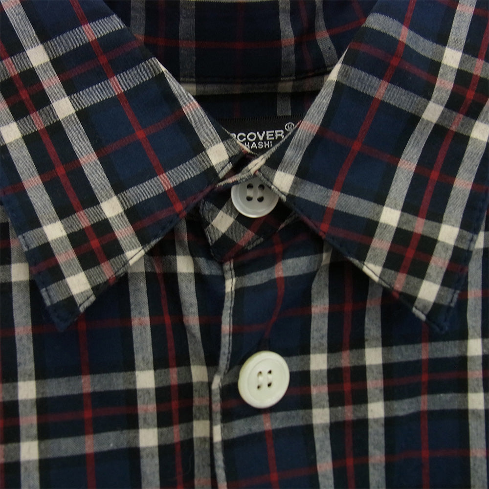 UNDERCOVER アンダーカバー UCU4408-2 オーバーサイズ チェック柄 半袖シャツ ネイビー系 2【中古】
