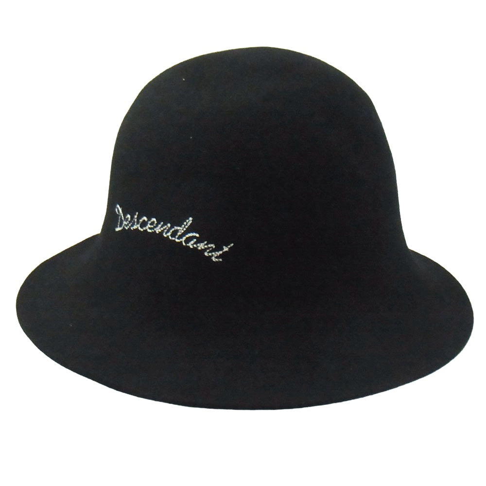 DESCENDANT ディセンダント 22AW 222MYDS-HT01 ROTH HAT ロゴ刺繍 ウール ハット ブラック系 F【新古品】【未使用】【中古】