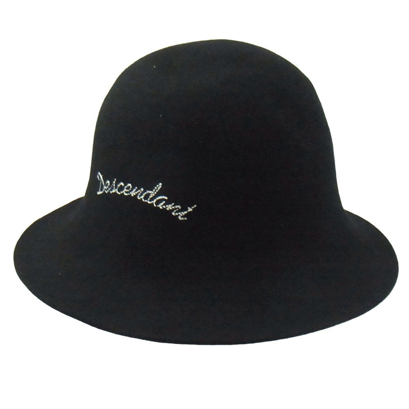 DESCENDANT ディセンダント 22AW 222MYDS-HT01 ROTH HAT ロゴ刺繍 ウール ハット ブラック系 F【新古品】【未使用】【中古】