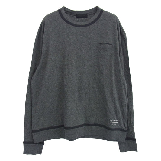 UNDERCOVER アンダーカバー UCY4807 ポケット付 バインダー 長袖カットソー ダークグレー系 4【中古】