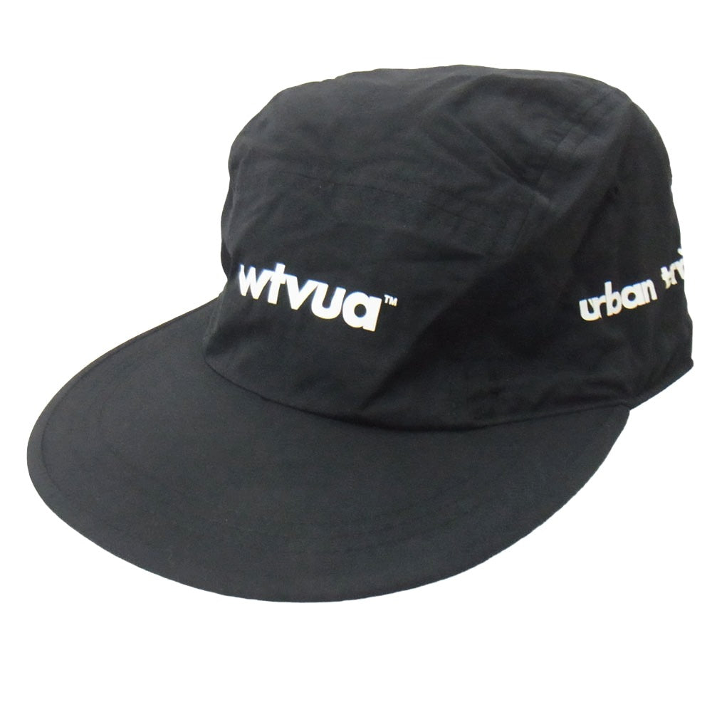 WTAPS ダブルタップス 21SS 211HCDT-HT09 CAP NYLON TUSSAH ナイロン タッサー ロゴ プリント キャップ 帽子 ブラック系 03【新古品】【未使用】【中古】