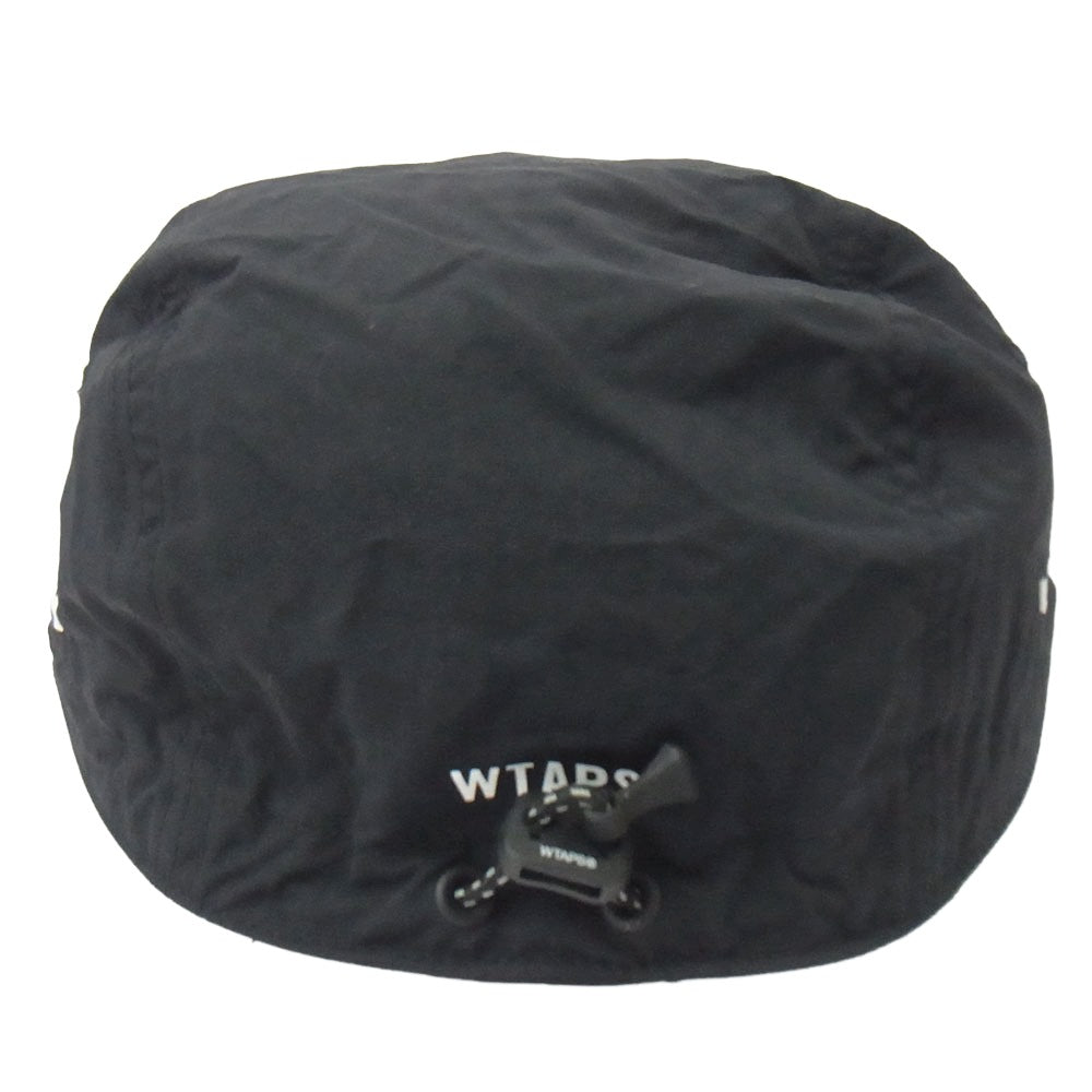 WTAPS ダブルタップス 21SS 211HCDT-HT09 CAP NYLON TUSSAH ナイロン タッサー ロゴ プリント キャップ 帽子 ブラック系 03【新古品】【未使用】【中古】