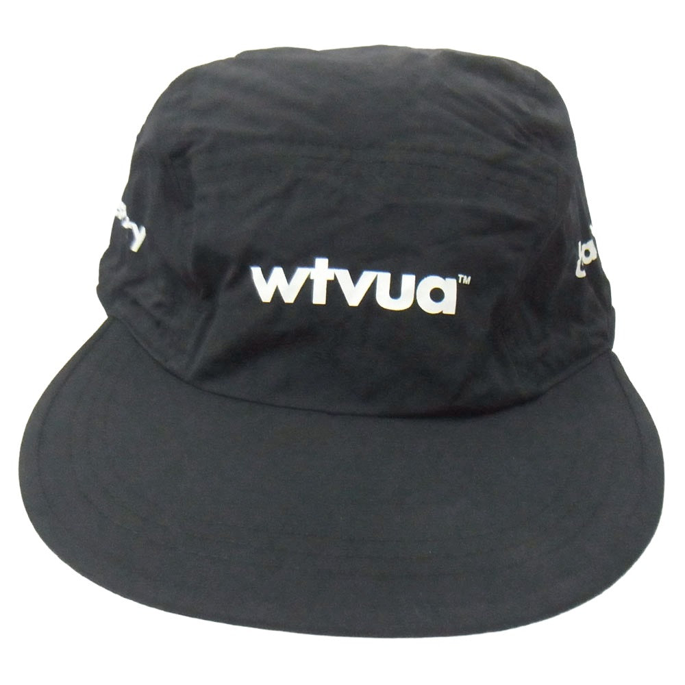WTAPS ダブルタップス 21SS 211HCDT-HT09 CAP NYLON TUSSAH ナイロン タッサー ロゴ プリント キャップ 帽子 ブラック系 03【新古品】【未使用】【中古】