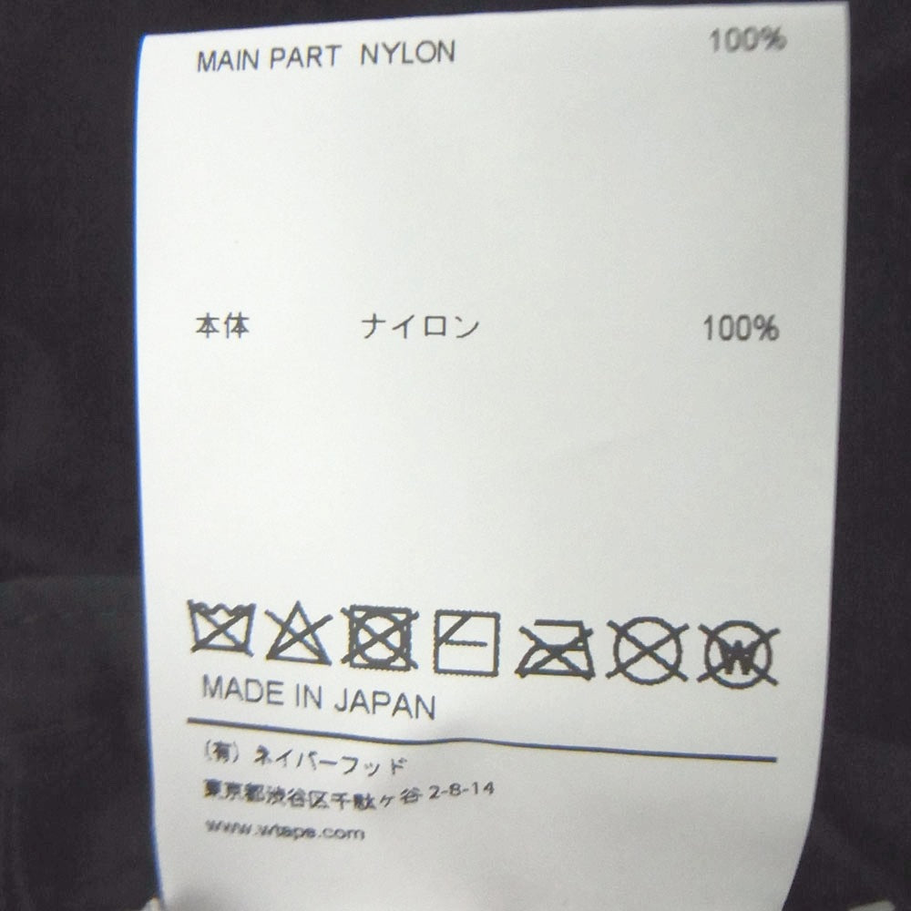 WTAPS ダブルタップス 21SS 211HCDT-HT09 CAP NYLON TUSSAH ナイロン タッサー ロゴ プリント キャップ 帽子 ブラック系 03【新古品】【未使用】【中古】