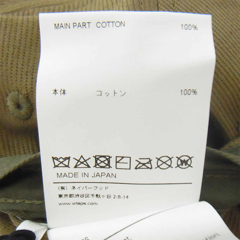 WTAPS ダブルタップス 21SS 212HCDT-HT07 EX.43 T-6H 03 CAP COTTON. TWILL CAP ロゴ刺繍 コットン ツイル キャップ 帽子 OLIVE DRAB【新古品】【未使用】【中古】