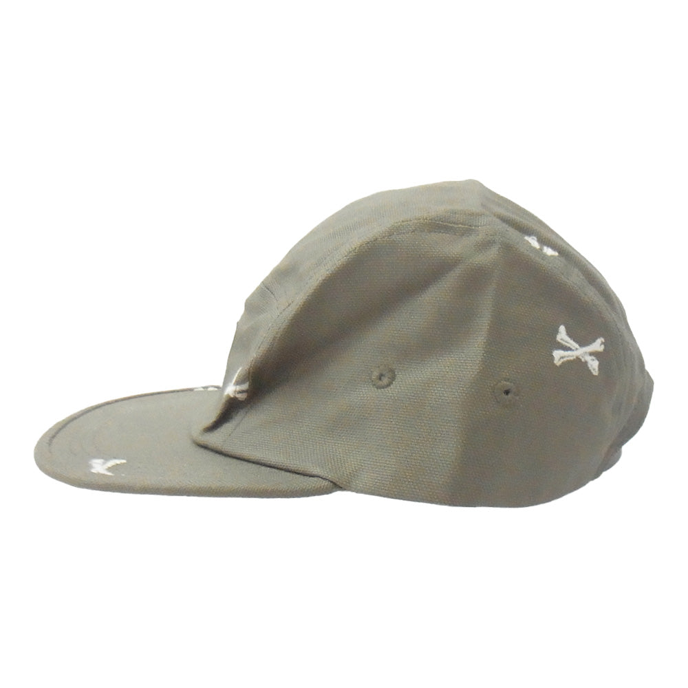 WTAPS ダブルタップス 22SS 221HCDT-HT02 T-5 02 CAP OXFORD TEXTILE オックスフォード テキスタイル クロスボーン キャップ 帽子 ベージュ系【新古品】【未使用】【中古】