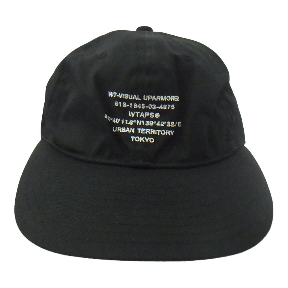 WTAPS ダブルタップス 25SS 251HCDT-HT01 T-6M 01 CAP CTPL TWILL ロゴ刺繍 キャップ 帽子 ブラック系【新古品】【未使用】【中古】