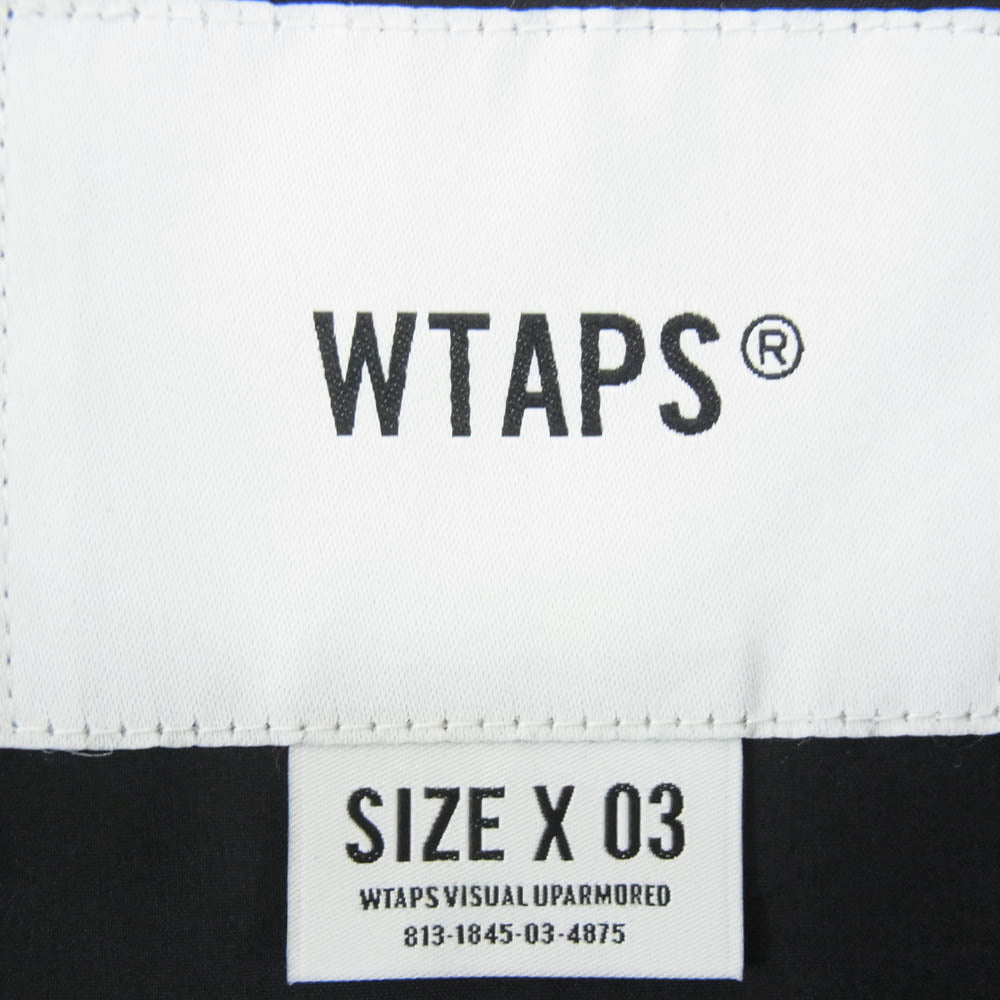 WTAPS ダブルタップス 20AW 202BRDT-SHM03 SOOT LS/COPO. WEATHER　ウェザー ボタンダウン 長袖シャツ ブラック系 X03【美品】【中古】