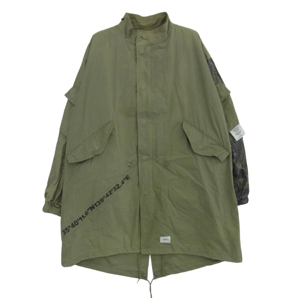 WTAPS ダブルタップス 20SS 201WVDT-JKM01 W51 JACKET.COTTON WEATHER ミリタリー フィッシュテール ミリタリー コート カーキ系【中古】