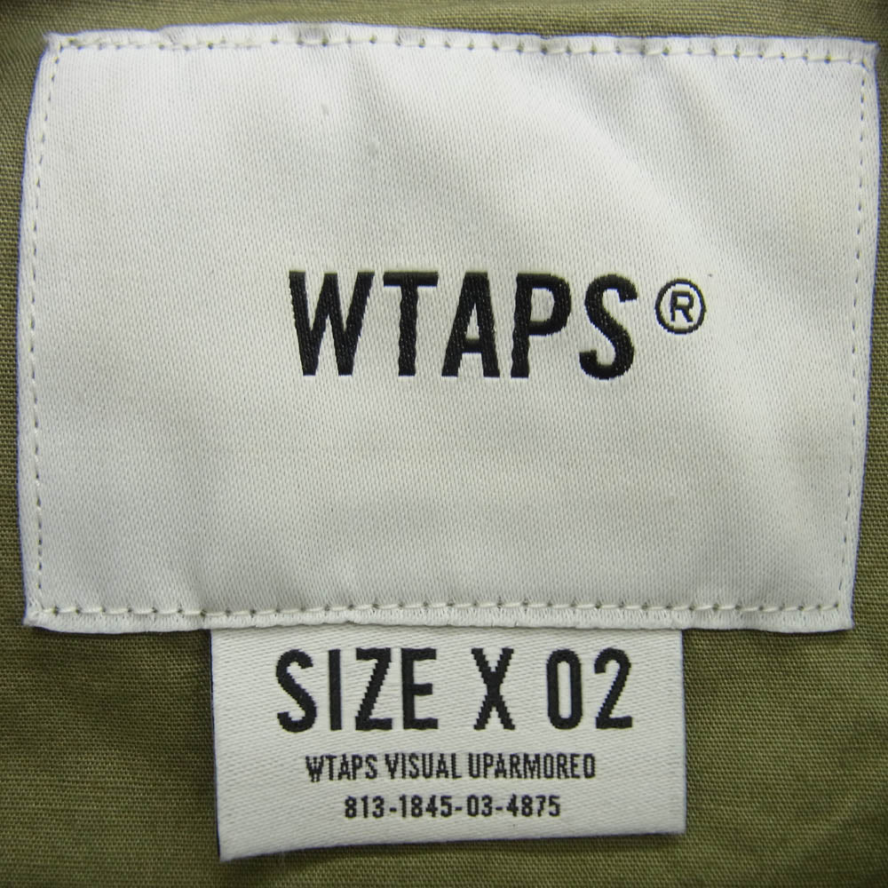 WTAPS ダブルタップス 20SS 201WVDT-JKM01 W51 JACKET.COTTON WEATHER ミリタリー フィッシュテール ミリタリー コート カーキ系【中古】