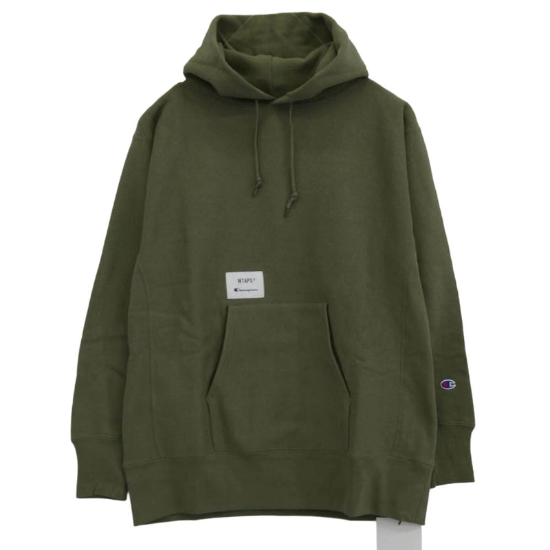 WTAPS Champion Reverse Weave パーカー オリーブ 中古・古着通販】WTAPS (ダブルタップス) Champion REVERSE WEAVE