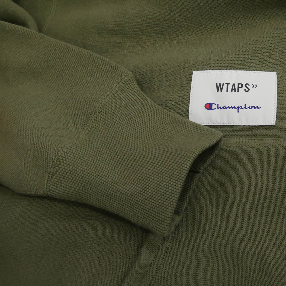 WTAPS ダブルタップス 20AW 202HBCHD-CSM04S ×Champion チャンピオン BLANK HOODED REVERSE WEAVE リバースウィーブ プルオーバーパーカー フーディー オリーブドラブ L【新古品】【未使用】【中古】