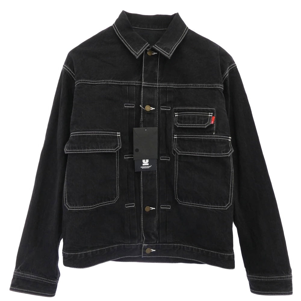 UNDERCOVER アンダーカバー 21SS UC1A4208-1 BIG Gジャン オーバーサイズ デニムジャケット カバーオールジャケット ブラック系 3【新古品】【未使用】【中古】