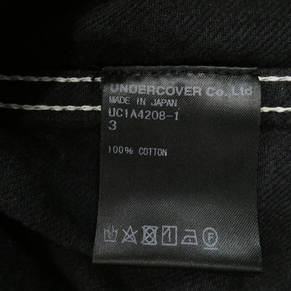 UNDERCOVER アンダーカバー 21SS UC1A4208-1 BIG Gジャン オーバーサイズ デニムジャケット カバーオールジャケット ブラック系 3【新古品】【未使用】【中古】