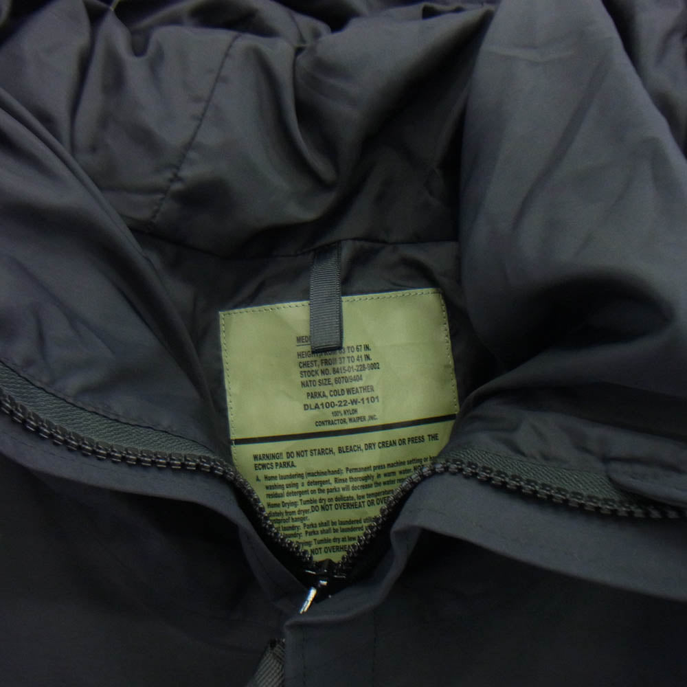 WAIPER ワイパー WP1006 ECWCS GEN1 COLD WEATHER PARKA PERTEX UNLIMITED 米軍 パーカー ジャケット ブラック系 M【美品】【中古】