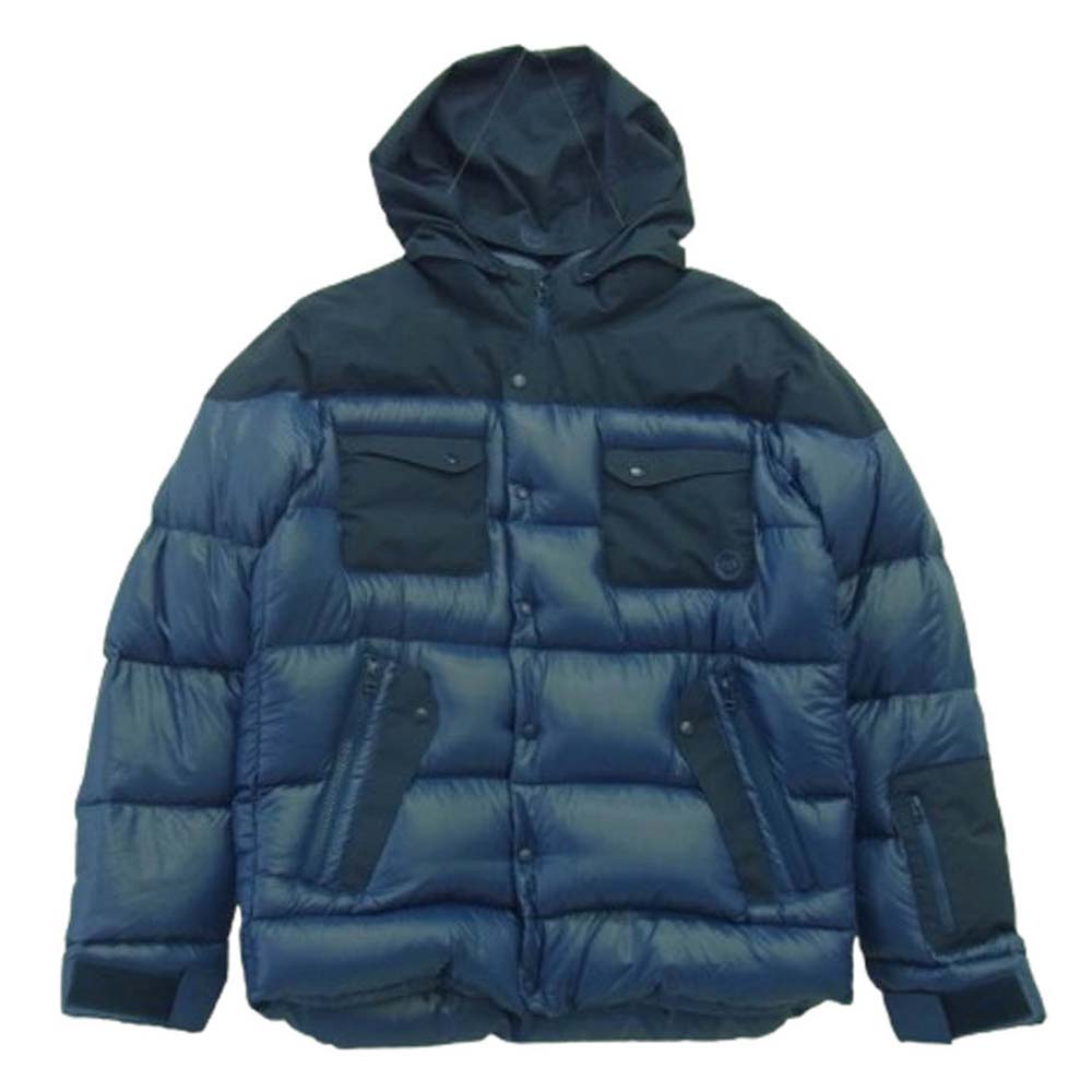 SOPHNET. ソフネット SOPH-134081 FSF Fragmentdesign フラグメントデザイン HOODED DOWN BLOUSON フーデッド ダウン ジャケット ネイビー系 L【中古】