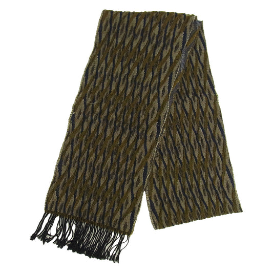 GIORGIO ARMANI ジョルジオアルマーニ ウール フリンジ マフラー マルチカラー系【中古】