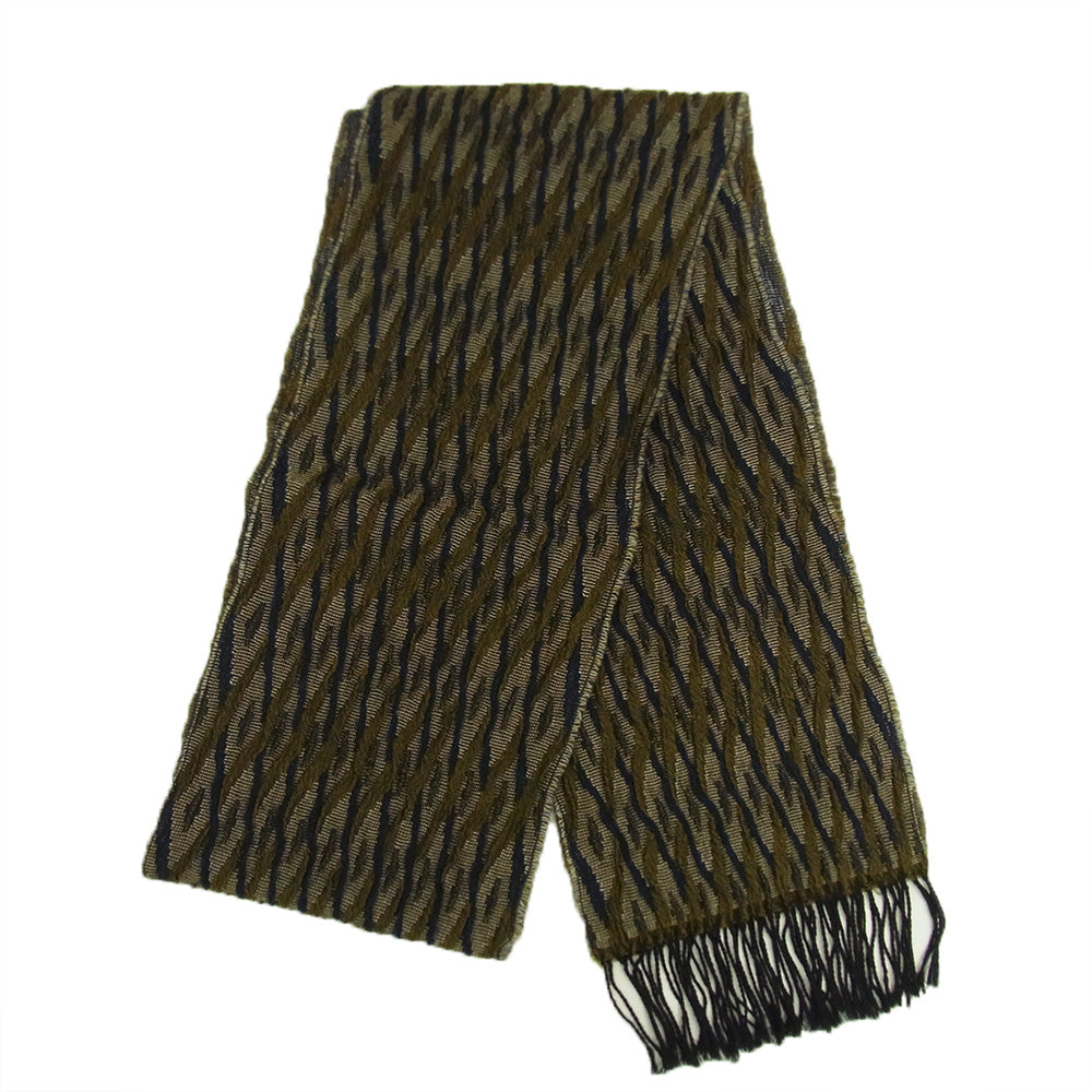 GIORGIO ARMANI ジョルジオアルマーニ ウール フリンジ マフラー マルチカラー系【中古】