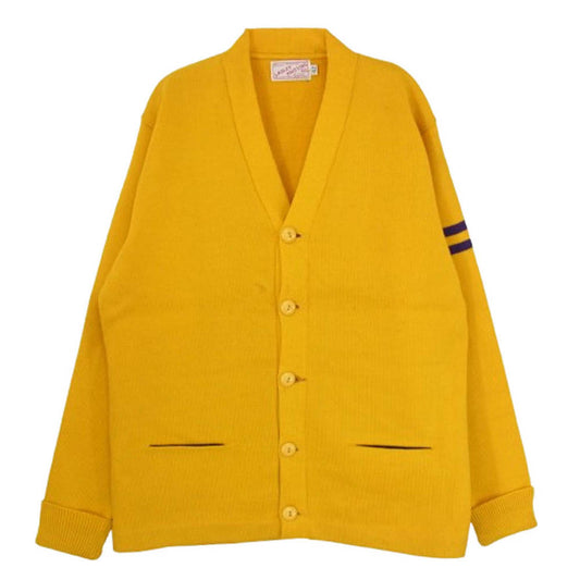 ラスレイニッティング 50s 60s Vintage ヴィンテージ ニット カーディガン イエロー系 42【中古】