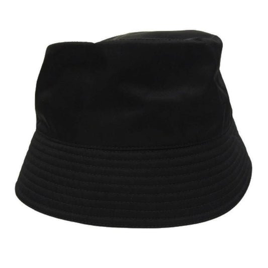 PRADA プラダ 2HC137 Re-Nylon 三角プレート ナイロン バケット ハット ブラック系 M【美品】【中古】