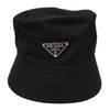 PRADA プラダ 2HC137 Re-Nylon 三角プレート ナイロン バケット ハット ブラック系 M【美品】【中古】