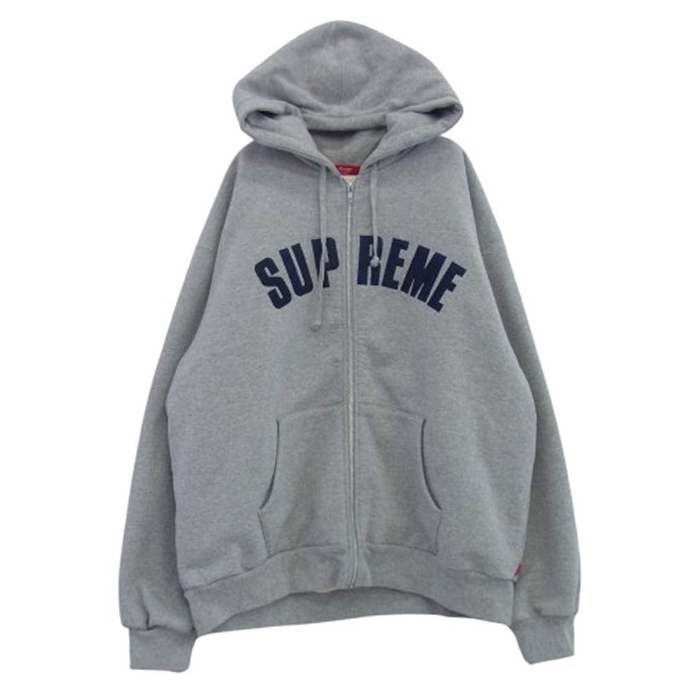 Supreme シュプリーム 24AW Arc Thermal Lined Zip Up Hooded Sweatshirt アーク サーマル ジップ アップ フーディー スウェットシャツ グレー系 XL【中古】