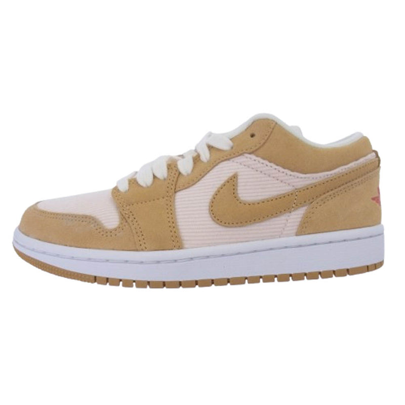 NIKE ナイキ DH7820-700 WMNS Air Jordan 1 Low Corduroy And Suede ウィメンズ エアジョーダン ローカット コーデュロイ スエード スニーカー ベージュ系 23.5cm【極上美品】【中古】